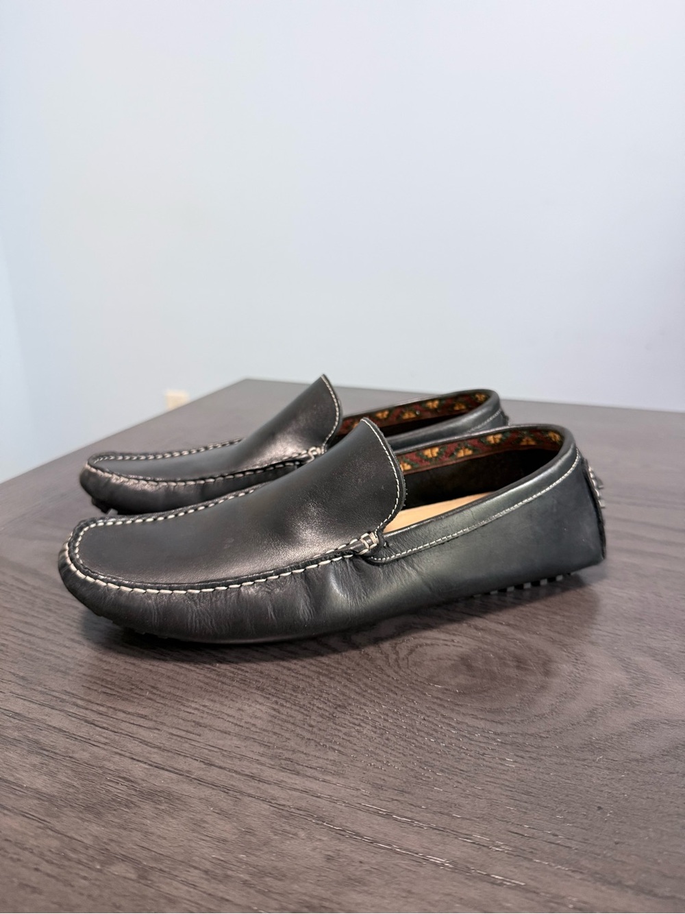 Donald J.Pliner Men’s Vic Venetian Leather Drivers loafers 8,5 Black